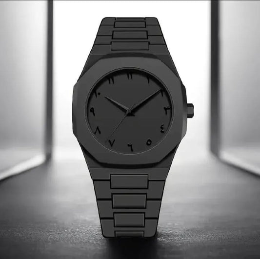 Aura Black Wrist Watch – Modern & Elegant